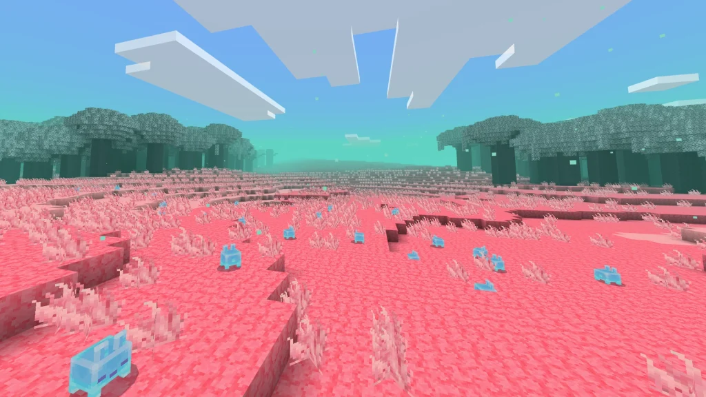 Pink Meadow biome in The Sift Dimension addon