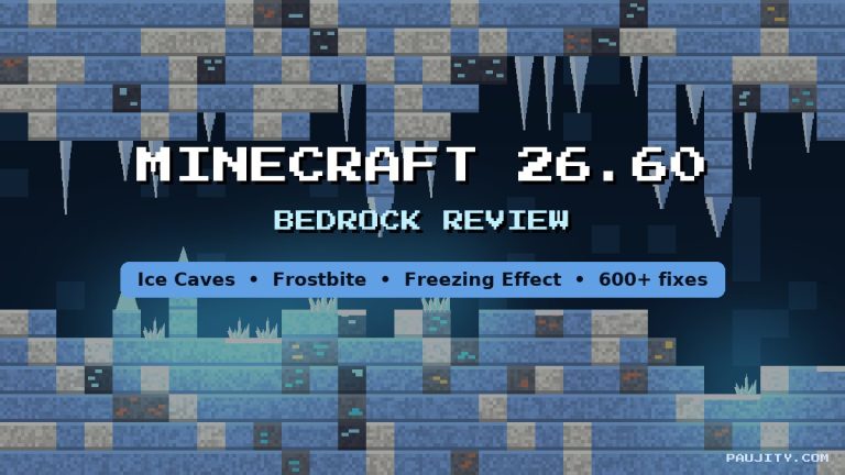 Minecraft Bedrock 26.60 review: Ice Caves, Frostbite, Freezing Effect and 600+ fixes